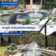 25W 320GPH Solar Water Fountain Pump with 2600mAh Battery Backup