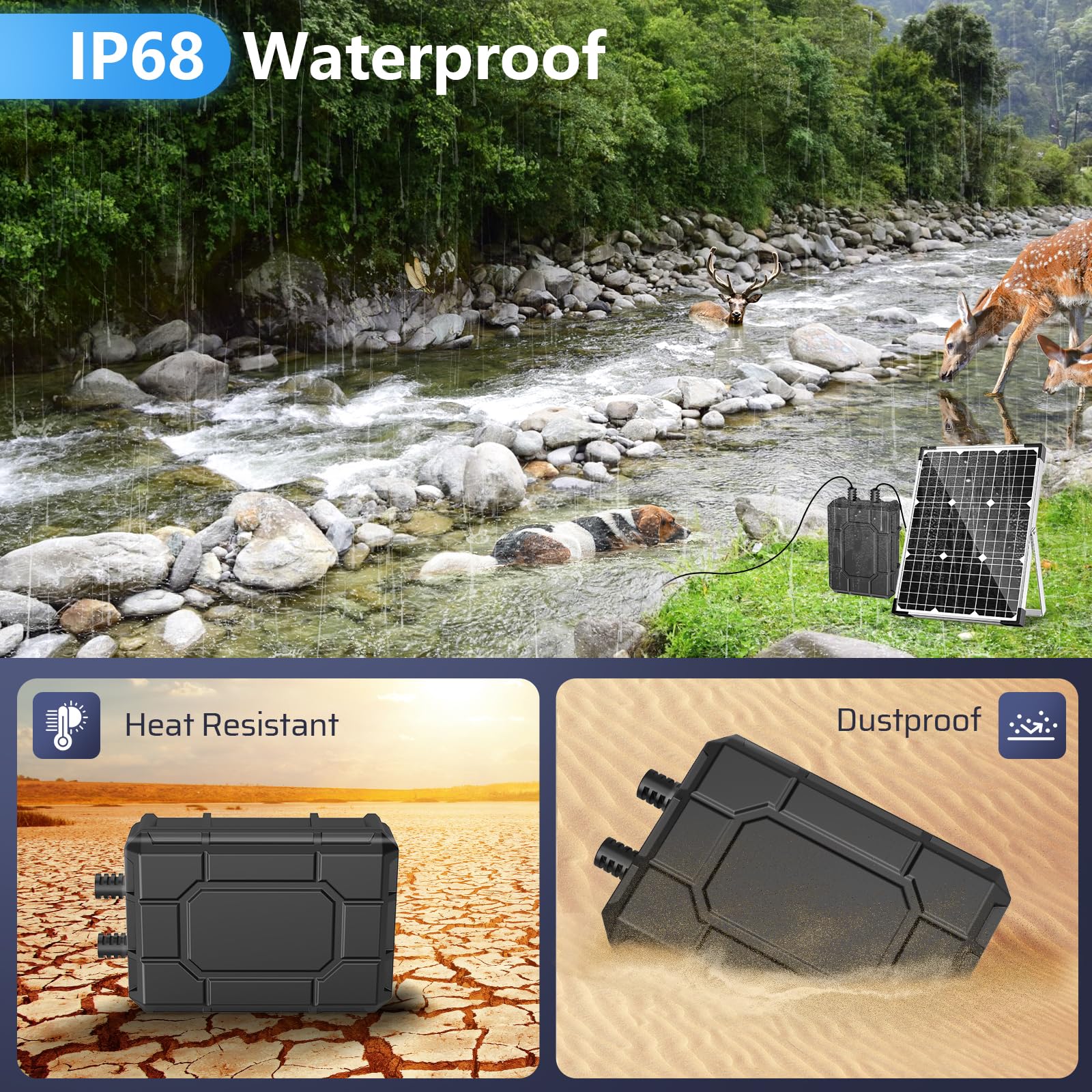 2600mAh Battery Backup for 25W/30W/35W/40W/45W/50W Solar Fountain Pump