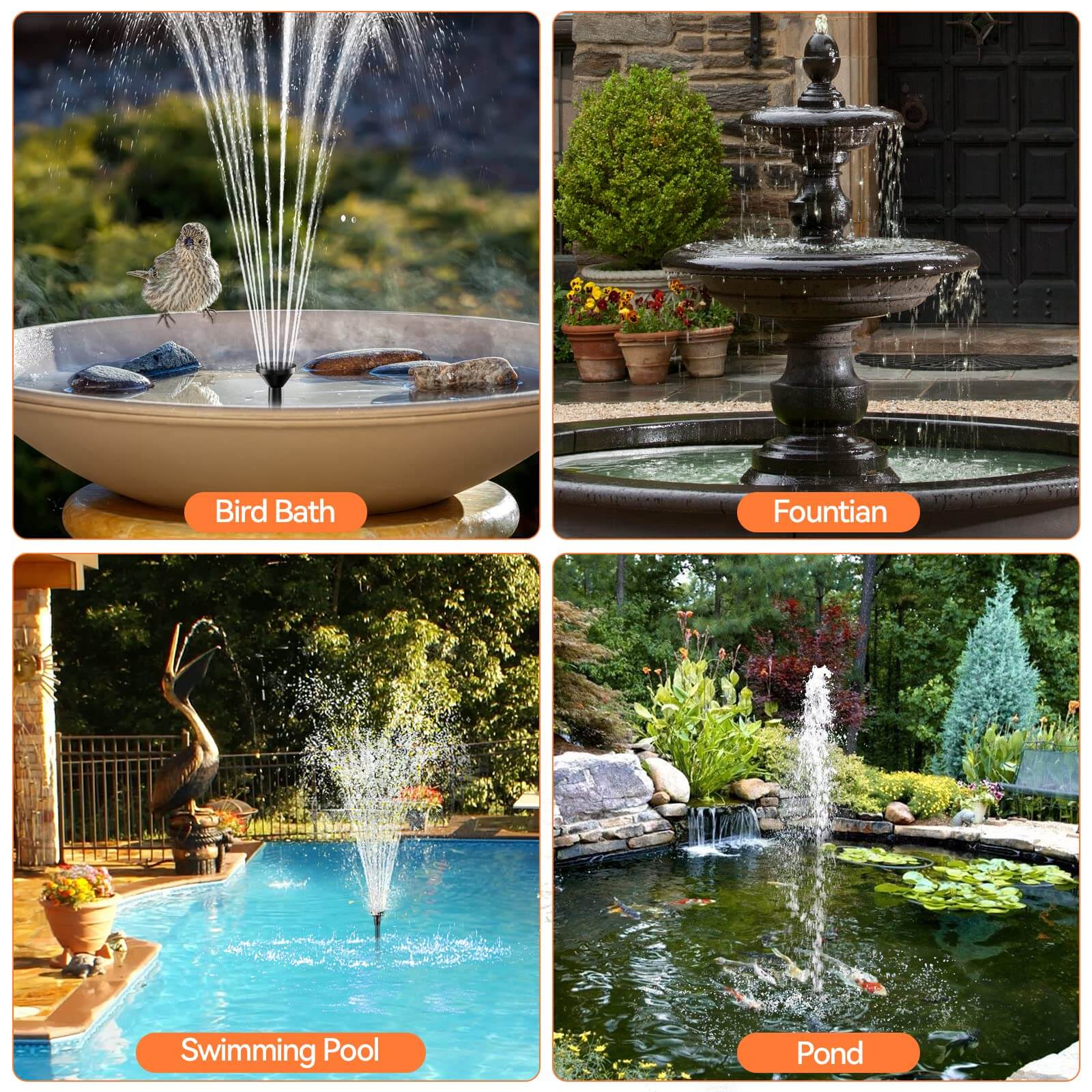 fountain solar pump kit,fountain solar powered water pump,solar pump fountain,fountain with solar pump