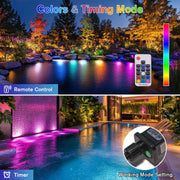 4-Head RGB AC Underwater Pond Lights
