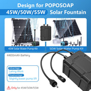 4400mAh Battery Backup for 45W/50W/55W Solar Fountain Pump