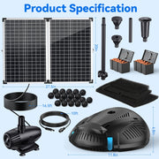 P35530 55W 580GPH Solar Pond Filter & Fountain Kit