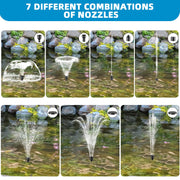 12W 160GPH Solar Water Fountain Pump - Black Pump