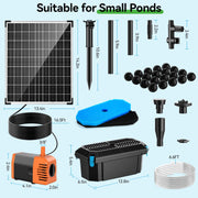 P3303 30W 320GPH Solar Pond Filter & Fountain Kit