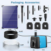 10W 120GPH Solar Water Fountain Pump