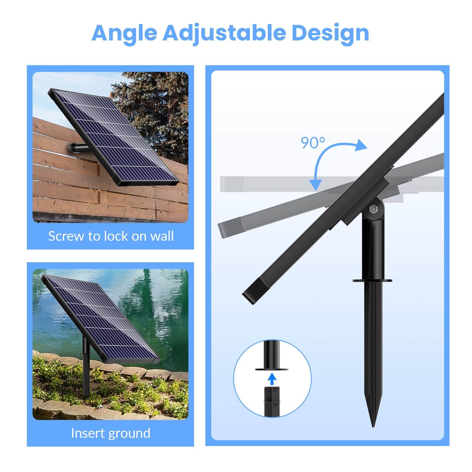 12W 160GPH Solar Water Fountain Pump - Black Panel