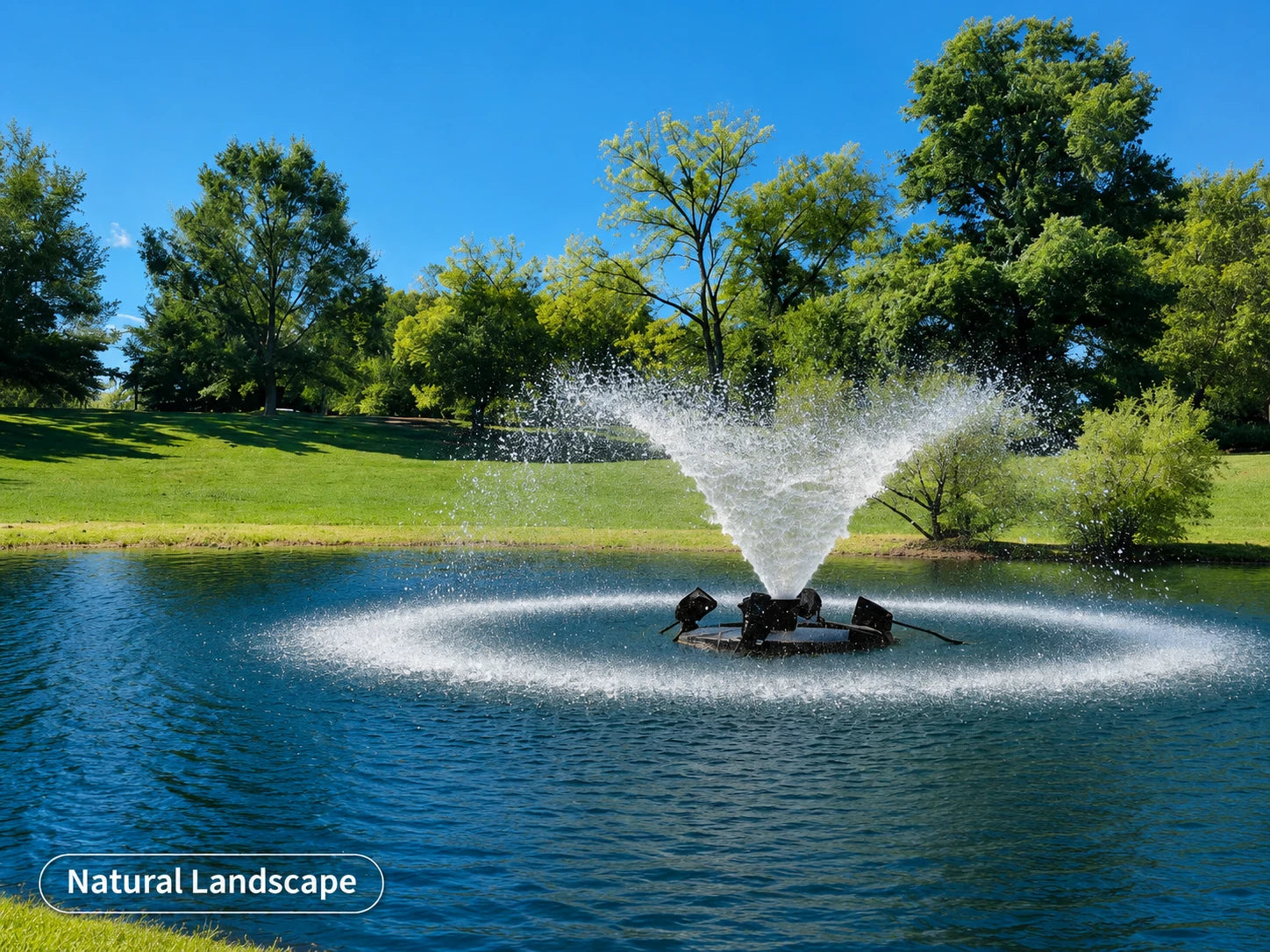 pond fountains floating for natural landscape