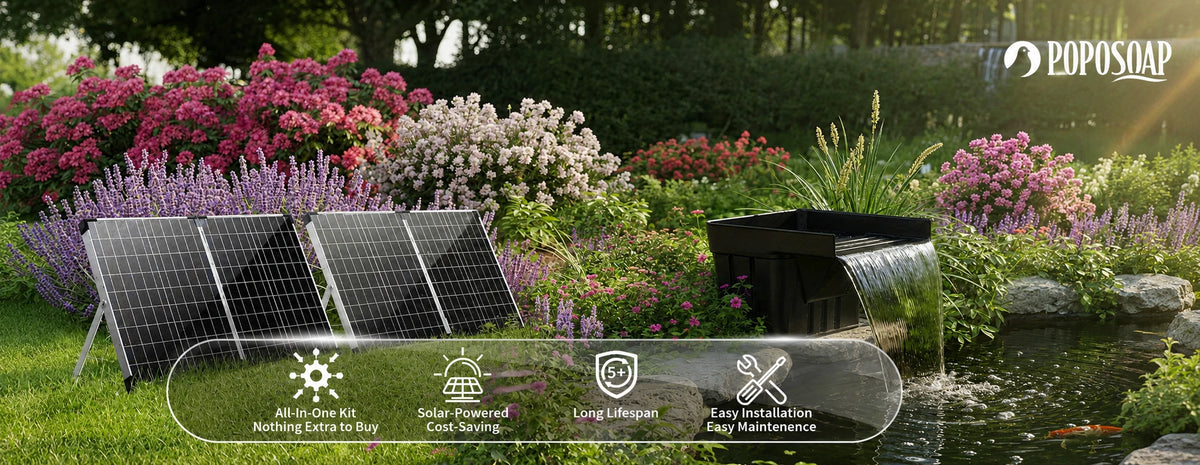 100W Solar Power Waterfall Pump Kit For Garden Pond