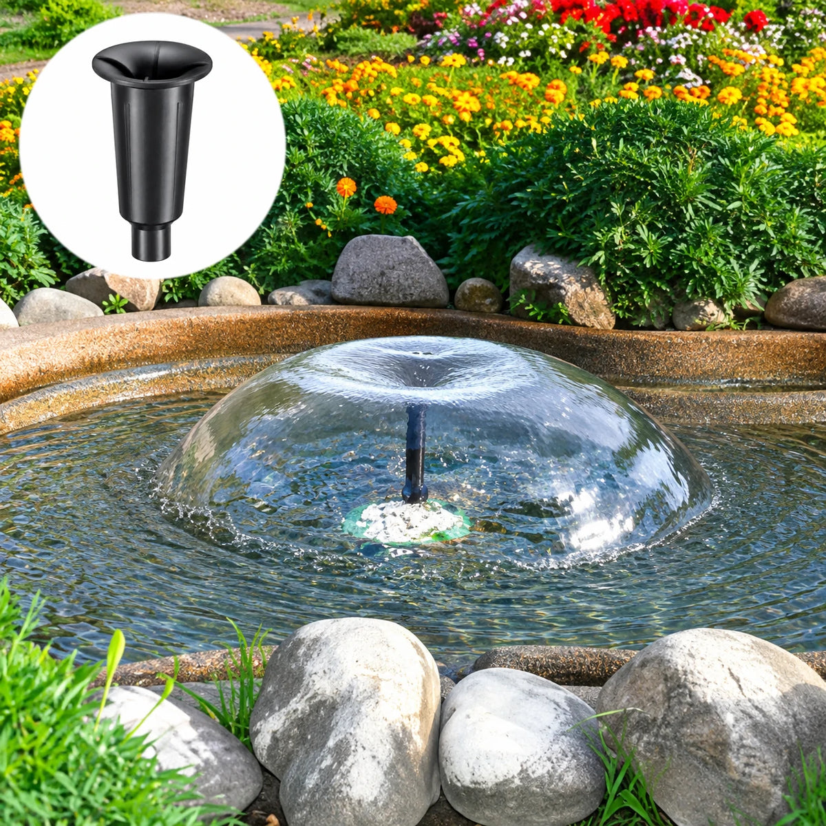 solar power filter for pond nozzle
