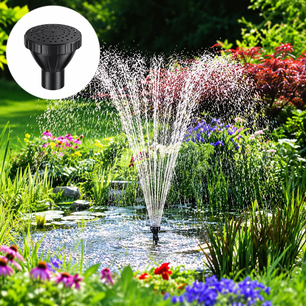 solar power filter for pond nozzle style