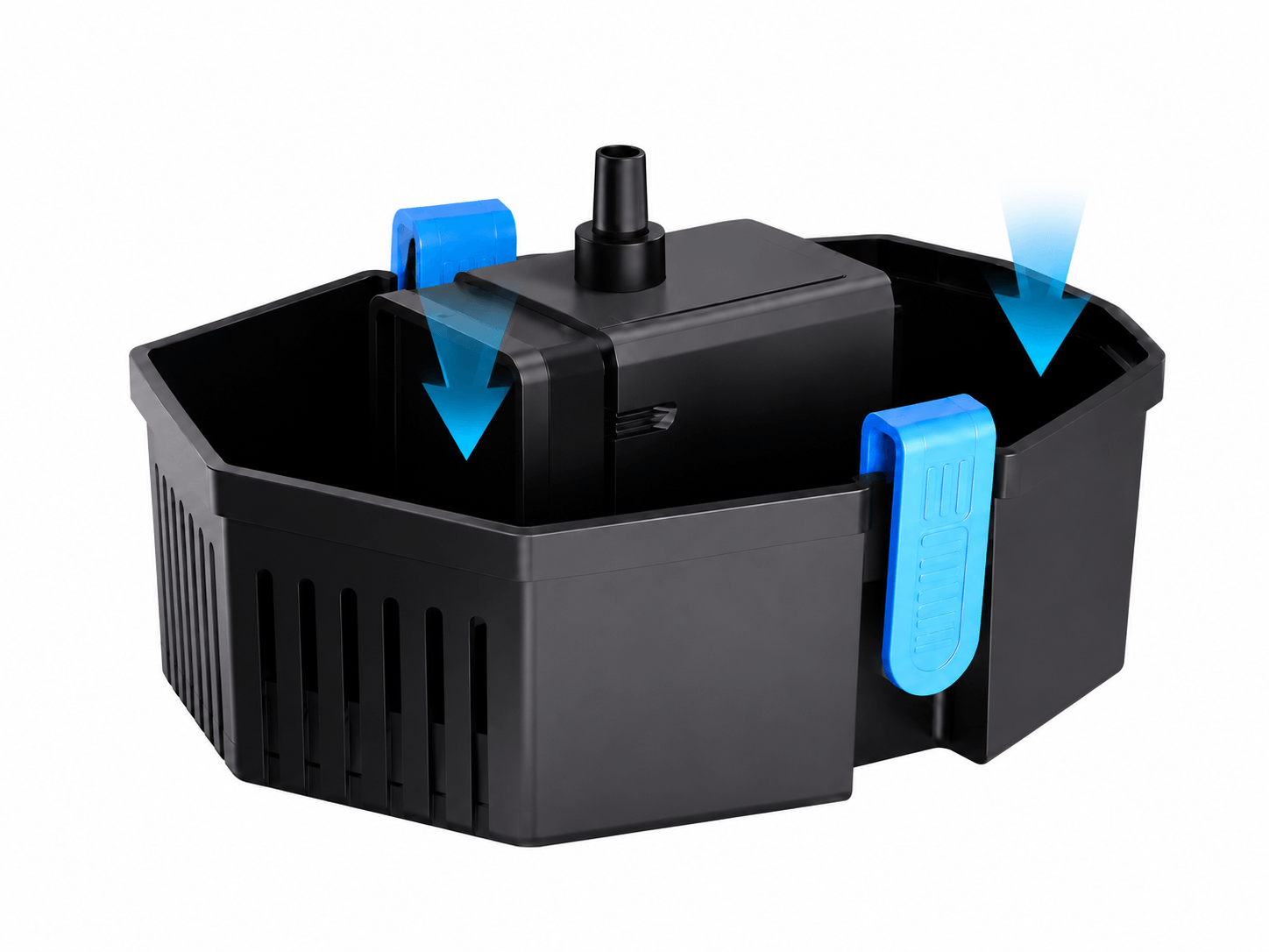Place the pump in the filter box