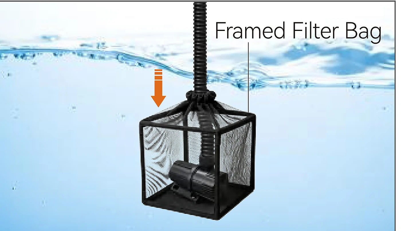 submerge bagged solar power waterfall pump